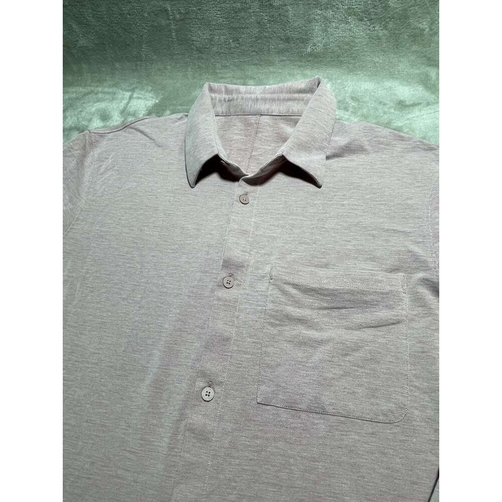 Lululemon Commission Long Sleeve Shirt Pocket Men Large Red Button Up Top Casual